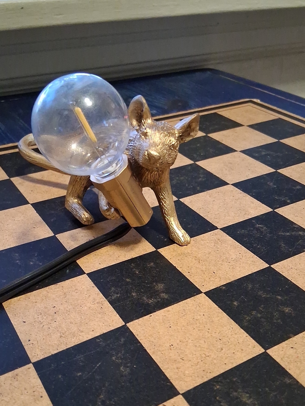 Decorative Mouse with Lightbulb Light